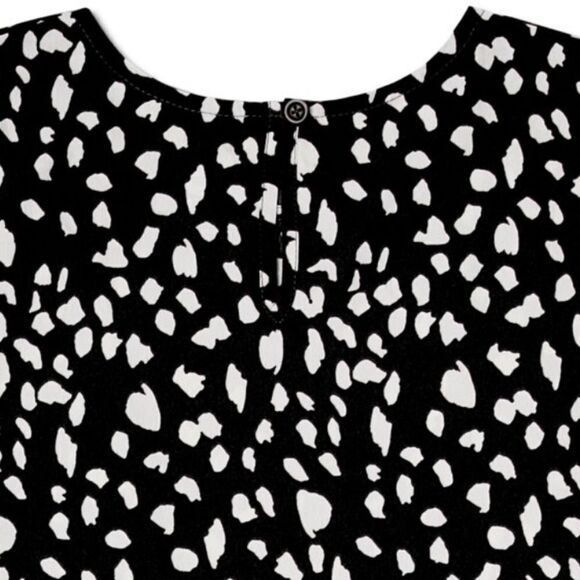 NWT Dalmatian Print Ruffle Girl's Flowy Mini Swing Dress - Picture 2 of 3